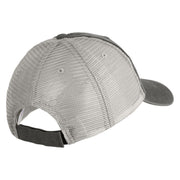 The Mighty Mississippi Embroidered Twill Trucker Cap - Black Grey OSFM