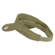 US Marine Corps Seal Design Embroidered Cotton Twill Sun Visor - Khaki OSFM