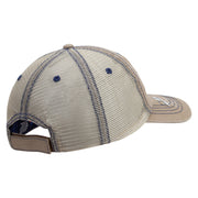 Licensed 17th Airborne Division Embroidered Low Profile Special Cotton Mesh Cap - Khaki OSFM