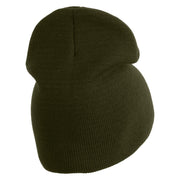 USAF Veteran Embroidered 8" Knit Short Beanie - Olive OSFM