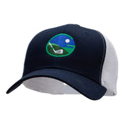 Golf Emblem Embroidered High Profile Mesh Cap