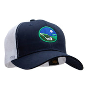 Golf Emblem Embroidered High Profile Mesh Cap