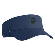 US Marine Corps Seal Design Embroidered Cotton Twill Sun Visor - Navy OSFM