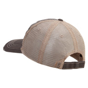Licensed 17th Airborne Division Embroidered Low Profile Special Cotton Mesh Cap - Brown-Khaki OSFM
