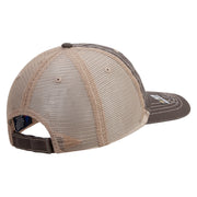 Licensed 17th Airborne Division Embroidered Low Profile Special Cotton Mesh Cap - Brown-Khaki OSFM