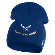 USAF Veteran Embroidered 8" Knit Short Beanie - Royal OSFM