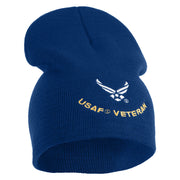 USAF Veteran Embroidered 8" Knit Short Beanie - Royal OSFM