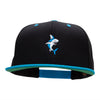 Angry Shark Embroidered Wool Blend Classic Snapback