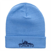 Toronto Skyline Embroidered 12 Inch Long Knitted Beanie