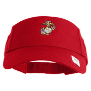 US Marine Corps Emblem Mark Embroidered Cotton Twill Sun Visor - Red OSFM