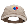 Cute Three Balloons Embroidered Garment Washed Cotton Twill Cap - Khaki OSFM