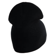 USAF Retired Embroidered 8" Knit Short Beanie - Black OSFM