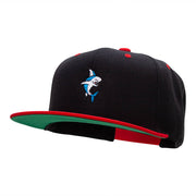 Angry Shark Embroidered Wool Blend Classic Snapback