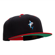 Angry Shark Embroidered Wool Blend Classic Snapback