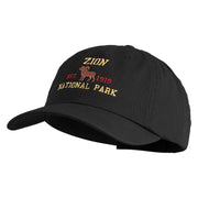 Zion National Park Embroidered Cotton Twill Cap - Black OSFM