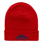 Toronto Skyline Embroidered 12 Inch Long Knitted Beanie