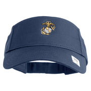 US Marine Corps Emblem Mark Embroidered Cotton Twill Sun Visor - Navy OSFM