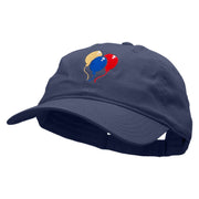 Cute Three Balloons Embroidered Garment Washed Cotton Twill Cap - Navy OSFM