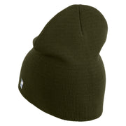 USAF Retired Embroidered 8" Knit Short Beanie - Olive OSFM