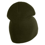 USAF Retired Embroidered 8" Knit Short Beanie - Olive OSFM