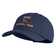 Zion National Park Embroidered Cotton Twill Cap - Navy OSFM