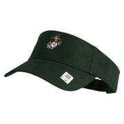 US Marine Corps Emblem Mark Embroidered Cotton Twill Sun Visor - Dk-Green OSFM