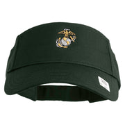 US Marine Corps Emblem Mark Embroidered Cotton Twill Sun Visor - Dk-Green OSFM