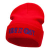 Ride It Out Embroidered 12 Inch Long Knitted Beanie