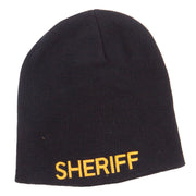 XL Size Sheriff Embroidered Cotton Beanie