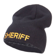 XL Size Sheriff Embroidered Cotton Beanie