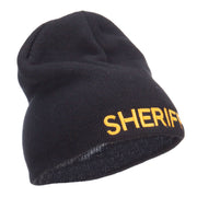 XL Size Sheriff Embroidered Cotton Beanie