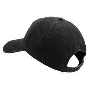 Licensed 18th Airborne Corps Embroidered Washed Solid Pigment Dyed Cotton Twill Brass Buckle Cap - Black OSFM