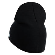 Veteran US Air Force Embroidered 8" Knit Short Beanie - Black OSFM
