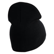 Veteran US Air Force Embroidered 8" Knit Short Beanie - Black OSFM