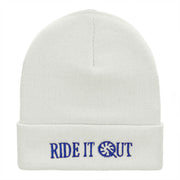 Ride It Out Embroidered 12 Inch Long Knitted Beanie