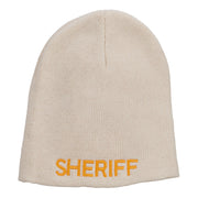 XL Size Sheriff Embroidered Cotton Beanie