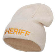 XL Size Sheriff Embroidered Cotton Beanie