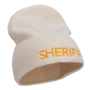 XL Size Sheriff Embroidered Cotton Beanie