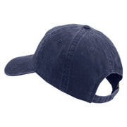 Licensed 18th Airborne Corps Embroidered Washed Solid Pigment Dyed Cotton Twill Brass Buckle Cap - Navy OSFM