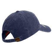 Licensed 18th Airborne Corps Embroidered Washed Solid Pigment Dyed Cotton Twill Brass Buckle Cap - Navy OSFM