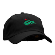 Golf Greens Embroidered Washed Cap