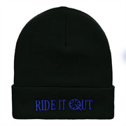 Ride It Out Embroidered 12 Inch Long Knitted Beanie