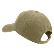 Licensed 18th Airborne Corps Embroidered Washed Solid Pigment Dyed Cotton Twill Brass Buckle Cap - Khaki OSFM