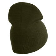 Veteran US Air Force Embroidered 8" Knit Short Beanie - Olive OSFM