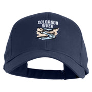Colorado River Embroidered Solid Cotton Twill Cap - Navy OSFM