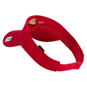 USMC Design Mark Embroidered Cotton Twill Sun Visor - Red OSFM
