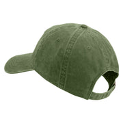 Licensed 18th Airborne Corps Embroidered Washed Solid Pigment Dyed Cotton Twill Brass Buckle Cap - Olive OSFM