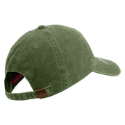 Licensed 18th Airborne Corps Embroidered Washed Solid Pigment Dyed Cotton Twill Brass Buckle Cap - Olive OSFM