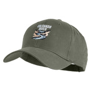 Colorado River Embroidered Solid Cotton Twill Cap - Grey OSFM