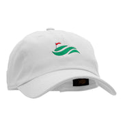 Golf Greens Embroidered Washed Cap